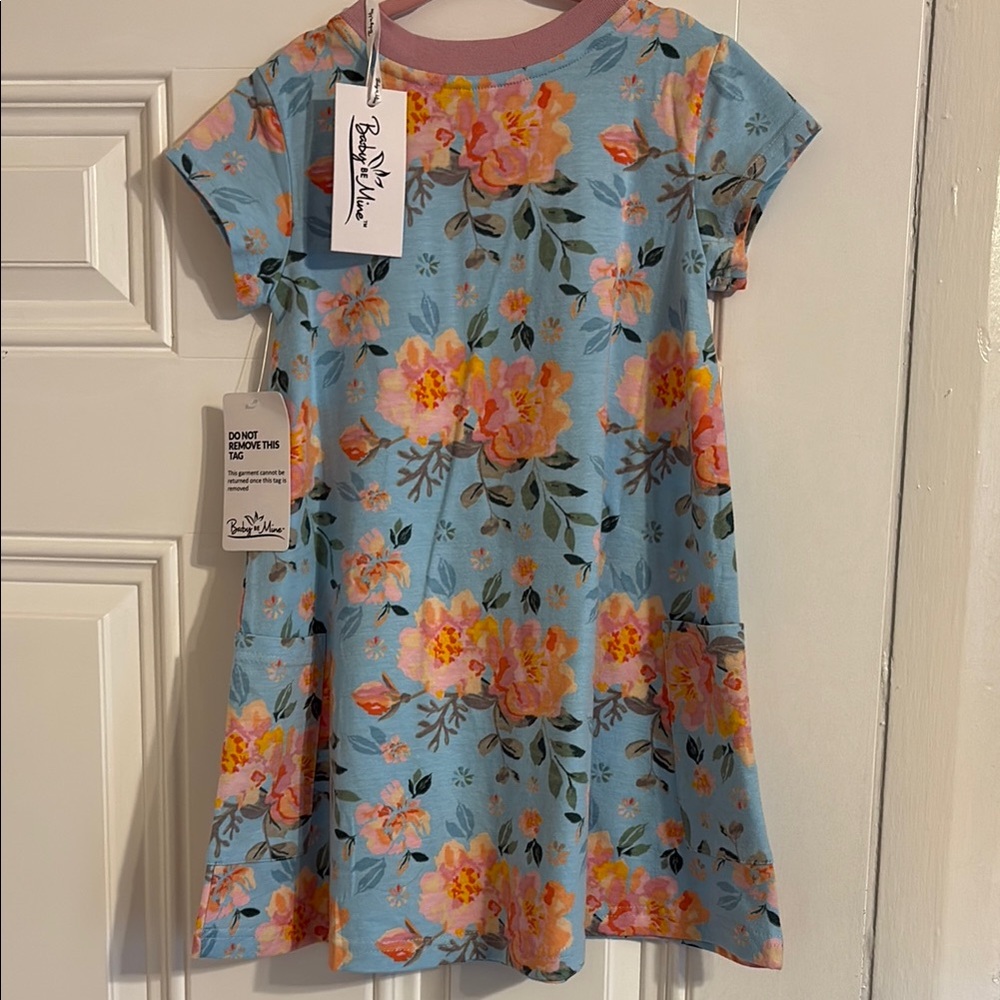 Bonnie Jean Orange and Green Casual Sundress